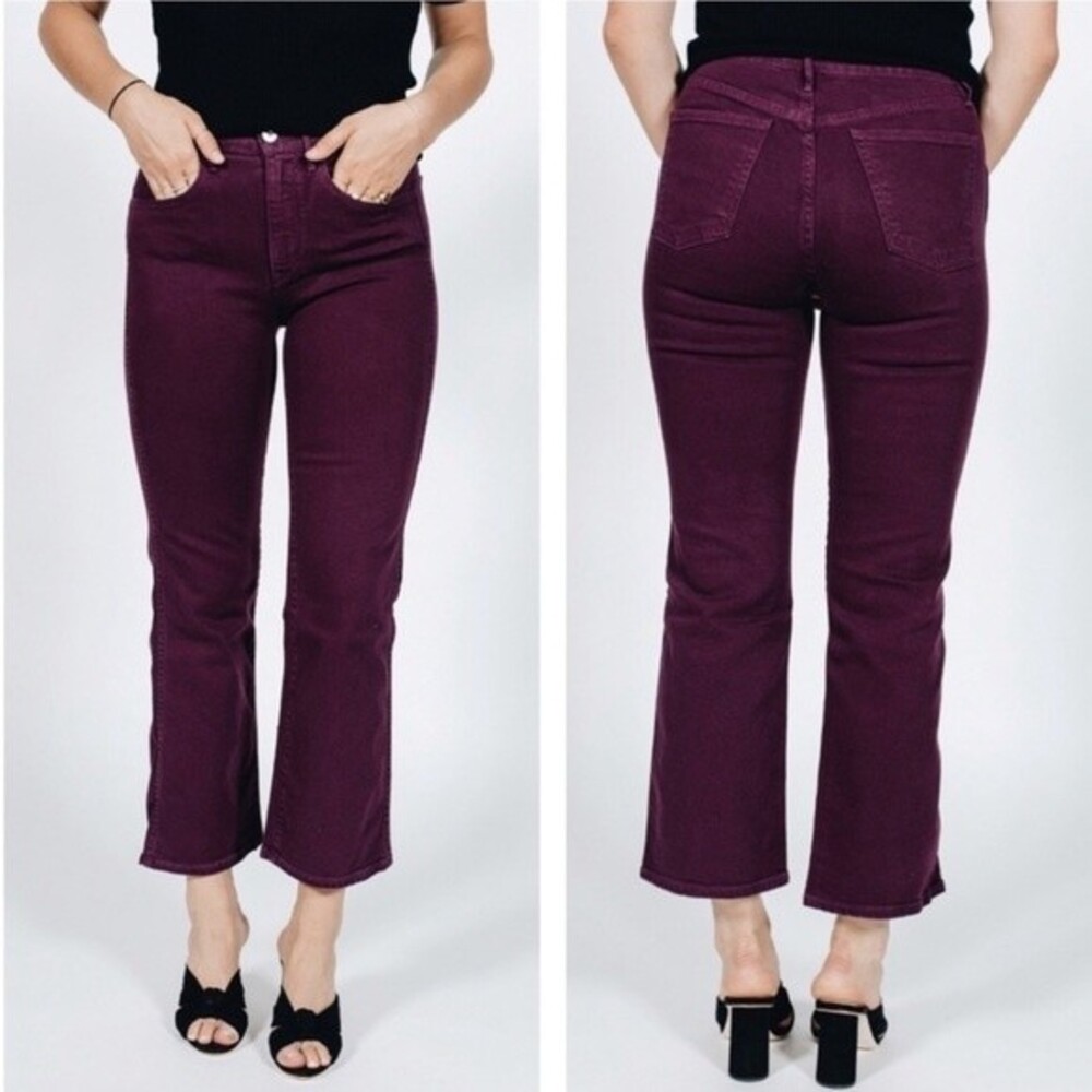 3x1 Burgundy Shelter Wide Leg Jeans NWT Size 26 Chic Quiet Luxury Party Date